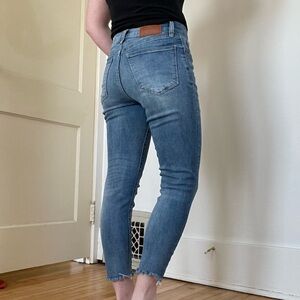 Lucky Brand high rise Bridgette blue high-waisted skinny jeans